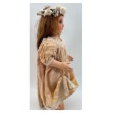 Vintage 1925-1940 Italian Burgerella Doll in Lace Dress