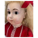 Artisan Reproduction Doll by Wisdom 1993 in Red Dress