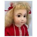 Artisan Reproduction Doll by Wisdom 1993 in Red Dress