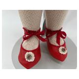 Artisan Reproduction Doll by Wisdom 1993 in Red Dress