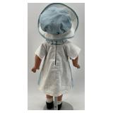 Vintage Composition Baby Doll with White Dress and Bonnet - Signed Nan