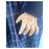 Antique Simon & Halbig Doll with Plaid Dress and Matching Hat