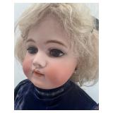 Antique Simon & Halbig Doll with Plaid Dress and Matching Hat