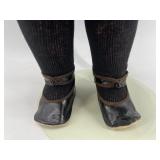 Antique Simon & Halbig Doll with Plaid Dress and Matching Hat