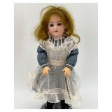 Simon & Halbig Bisque Doll Circa 1900 - 15-Inch with Lace Dress