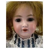 Simon & Halbig Bisque Doll Circa 1900 - 15-Inch with Lace Dress