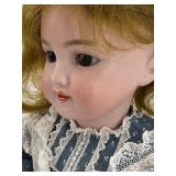Simon & Halbig Bisque Doll Circa 1900 - 15-Inch with Lace Dress