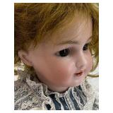 Simon & Halbig Bisque Doll Circa 1900 - 15-Inch with Lace Dress