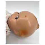 Vintage 1985 Kewpie Doll with Red Floral Dress and Jamboree First Ribbon