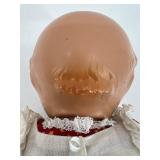 Vintage 1985 Kewpie Doll with Red Floral Dress and Jamboree First Ribbon