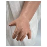 Vintage 1930s & 1940s Compo Toddler Doll in Blue Polka Dot Dress