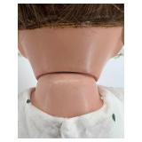 Vintage 1930s & 1940s Compo Toddler Doll in Blue Polka Dot Dress