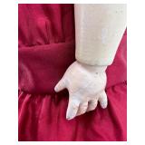 Antique Armand Marseille 390 Bisque Head Doll in Red Dress