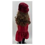 Antique Armand Marseille 390 Bisque Head Doll in Red Dress