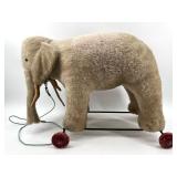 Vintage Steiff Plush Elephant on Wheels