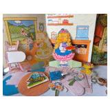 Collection of Vintage Paper Dolls and Decorations
