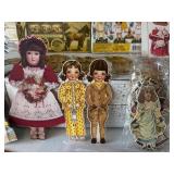 Collection of Vintage Paper Dolls and Decorations