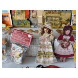 Collection of Vintage Paper Dolls and Decorations