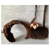 Collection of Vintage Fur and Fabric Hats, Headband, Purse and Muffler