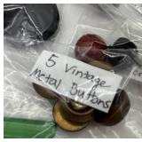 Large Collection of Assorted Vintage Buttons including Glass