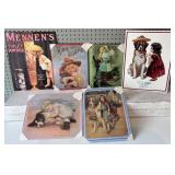Collection of 6 Antique Advertising Metal Poster Reproductions