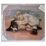 Collection of 6 Antique Advertising Metal Poster Reproductions