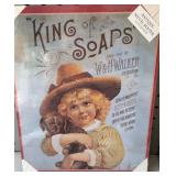 Collection of 6 Antique Advertising Metal Poster Reproductions