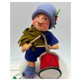 Annalee Doll Society Membership Kit with 2 Vintage Dolls - Baseball Player and Drum Player