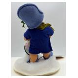 Annalee Doll Society Membership Kit with 2 Vintage Dolls - Baseball Player and Drum Player