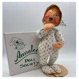 Annalee Doll Society 1989 Christmas Pajama Elf Doll With 3 Annalee Doll Society 3 Ring Binder