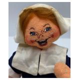 Annalee 2005 Pilgrim and Lady Dolls with Pumpkin and Basket