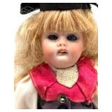 Vintage Miniature Bisque Doll in Traditional Folk Costume - Marked 117