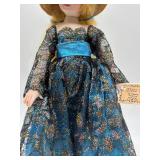 Handcrafted Porcelain Doll by Dotz Dolls - Vintage Style with Lace Dress and Straw Hat