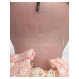 Vintage SIMON HALBIG Porcelain Doll with Pink Dress and Bonnet