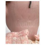 Vintage SIMON HALBIG Porcelain Doll with Pink Dress and Bonnet