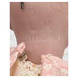 Vintage SIMON HALBIG Porcelain Doll with Pink Dress and Bonnet