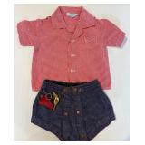 Set of 3 Toddler Boys Clothing Outfits including Cowboy Shorts with Play Pistol and Holster