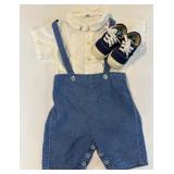 Set of 3 Toddler Boys Clothing Outfits including Cowboy Shorts with Play Pistol and Holster