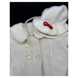 Vintage White Faux Fur Kiddies Classic Baby Coat Set