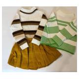 Set of 2 Vintage Striped Children