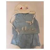 Collection of Vintage Baby Clothing with Hats