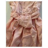 Vintage Pink Dresses and Gloves Set with Lace Accents