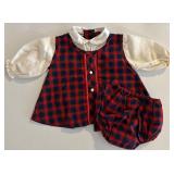 Collection of Vintage Baby Dresses and Outfit - Plaid and Red Polka Dot Design