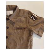 Vintage Clown Patterned Dress and Official Girl Scouts USA Uniform Dress, Size 6