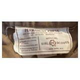 Vintage Clown Patterned Dress and Official Girl Scouts USA Uniform Dress, Size 6