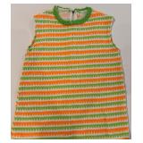 Set of 3 Vintage Baby Girl Outfits with Hand-Knit Dress