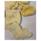 Collection of Hand-Knit Baby Clothing and Accessories