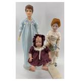 Set of 3 Vintage Dolls Including UFDC Bobi Langkau Wax Doll