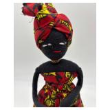 Set of 3 Handcrafted African Cloth Dolls in Traditional Attire