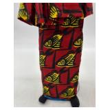 Set of 3 Handcrafted African Cloth Dolls in Traditional Attire